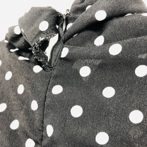 Polka Dot Sheer Tie Neck Blouse - Picture 5 of 5